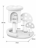 Dimensions de l’arbre à chat champignon Mycora 60 cm avec base compacte