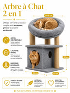 Niche et paniers de repos de l'arbre à chat fleur Pétalia
