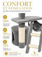 Détails du hamac, de l’échelle et du sisal de l’arbre à chat Emprelia