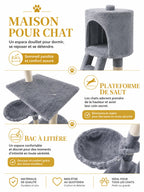 Niche, plateforme de saut et hamac de l'arbre à chat Cimestria