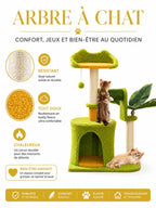 Arbre à chat palmier Palmera avec niche perchoir et zones de jeu