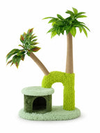 Arbre à chat palmier vert Palmélia 118 cm avec niche, vue complète