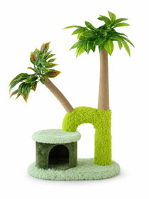 Arbre à Chat Palmier Vert 118 cm avec Niche | Palmélia