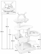 Jouets et griffoirs sisal de l’arbre à chat spatial Orbitia pour jouer et faire ses griffes