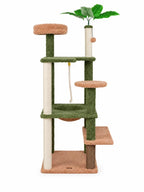 Arbre à chat vert 152 cm avec niche et auto-brosse Canopia, vue principale