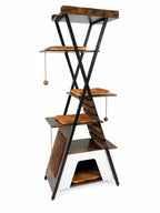 Arbre à chat XXL Ferrovia 185 cm avec structure métal et niche