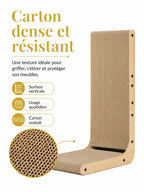 Griffoir chat carton dense Cartelia pour griffade verticale et protection des meubles