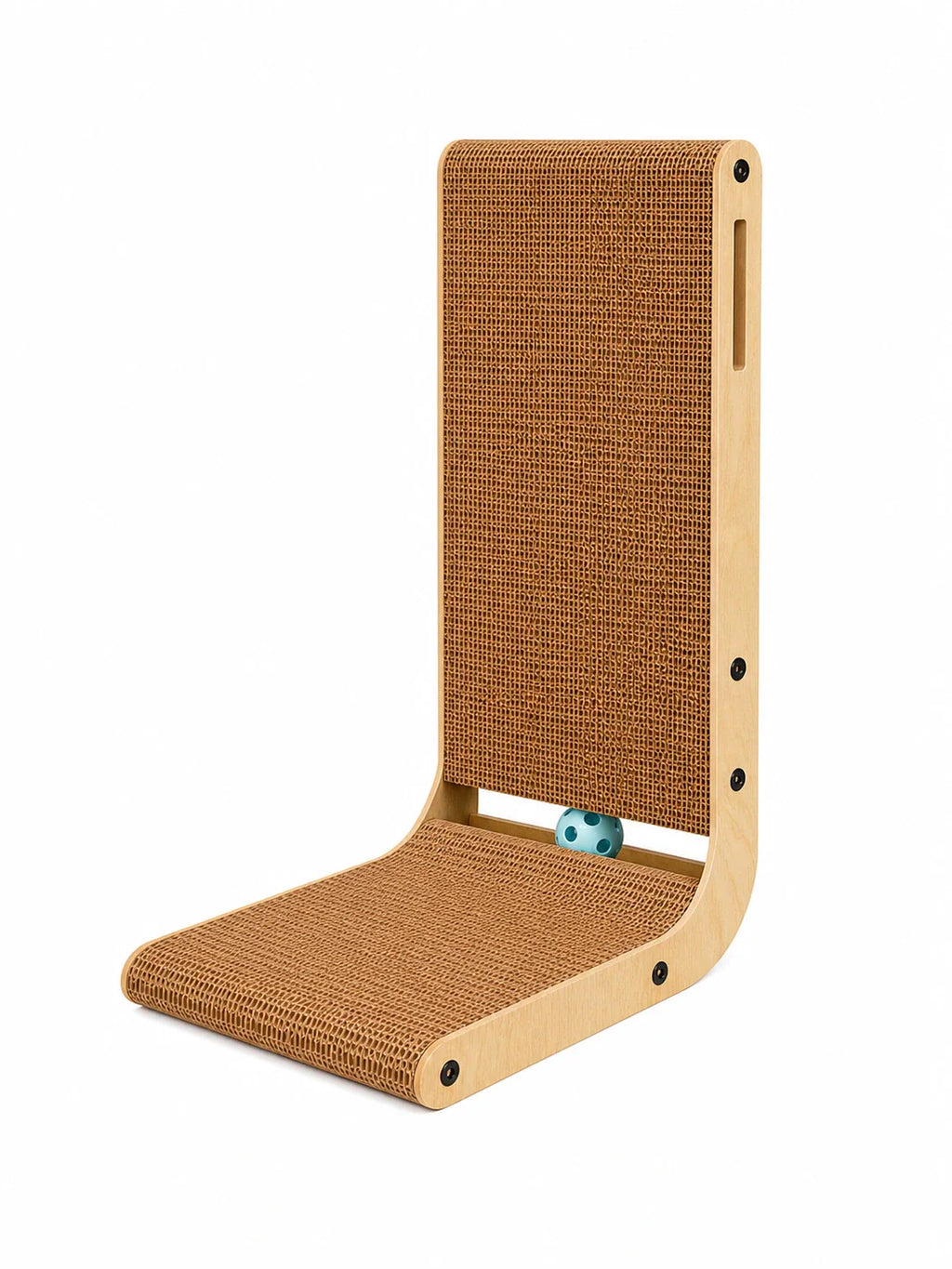 Griffoir chat vertical en L Ligriff 43 cm avec balle intégrée