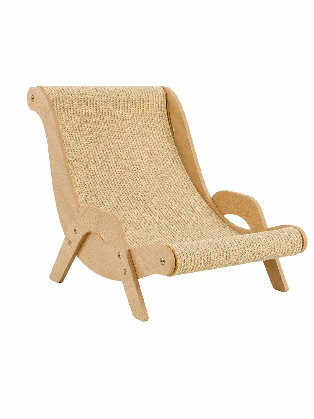 Griffoir chat chaise longue bois et sisal Loungia 51,5 cm