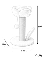 Dimensions du griffoir chat tulipe jaune Tulipa 40 cm de haut et 25 cm de base