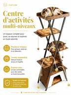 Centre d’activités multi niveaux Ferrovia avec jouets suspendus