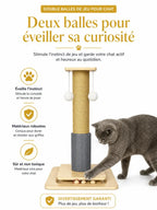 Circuit de trois balles et jeux suspendus du griffoir pour chat Griffélis