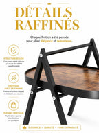 Détails raffinés du meuble chat Servalia avec plateau supérieur