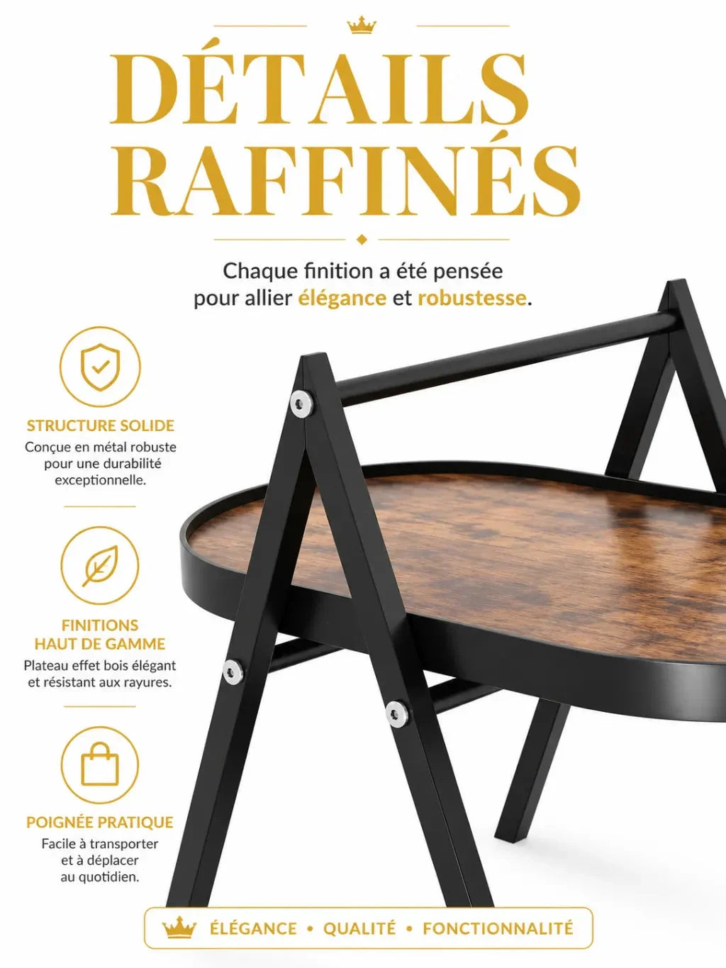 Détails raffinés du meuble chat Servalia avec plateau supérieur