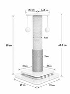 Dimensions du griffoir pour chat Griffélis, 29 x 29 x 65,5 cm