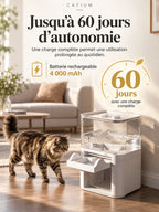 Autonomie présentée pour la batterie rechargeable de 4 000 mAh de la fontaine Clarivia.