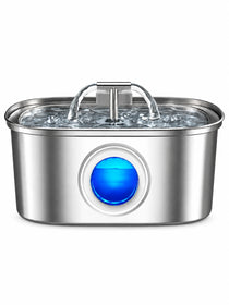 Fontaine à Eau pour Chat en Inox 3,2 L avec Niveau Visible | Nivéora
