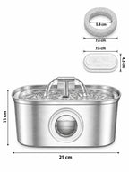 Dimensions de la fontaine Nivéora : 25 cm de largeur et 11 cm de hauteur.