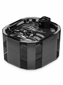 Fontaine à Eau pour Chat Noire Silencieuse 28 dB, 1,5 L | Obsidia