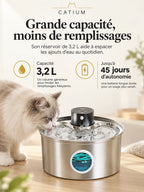 Fontaine Enduréa avec capacité de 3,2 L et autonomie annoncée jusqu’à 45 jours.