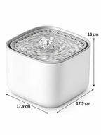 Dimensions de la fontaine verte Jadélia : 17,9 cm de largeur et 13 cm de hauteur.