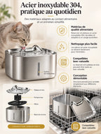 Bac en inox 304 amovible et éléments internes de la fontaine à eau Mobiléa.
