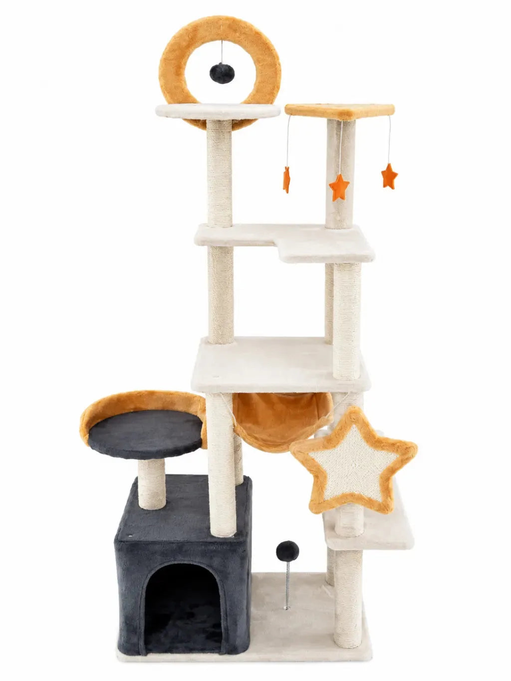 Grand arbre à chat 160 cm multi-niveaux avec hamac Stelloria, vue principale