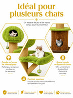 Jouets suspendus du grand arbre à chat Sylvaflore pour stimuler la curiosité du chat
