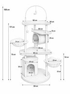 Jouets étoilés suspendus du grand arbre à chat lune violet Lunaria pour stimuler le jeu