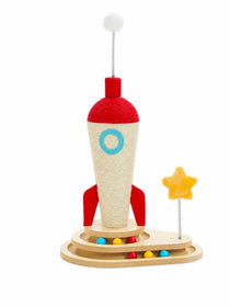 Griffoir Chat Fusée 63 cm avec Circuit à Balles | Astrélia