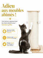 Griffoir chat Lignora en sisal naturel pour aider à protéger les meubles des griffades