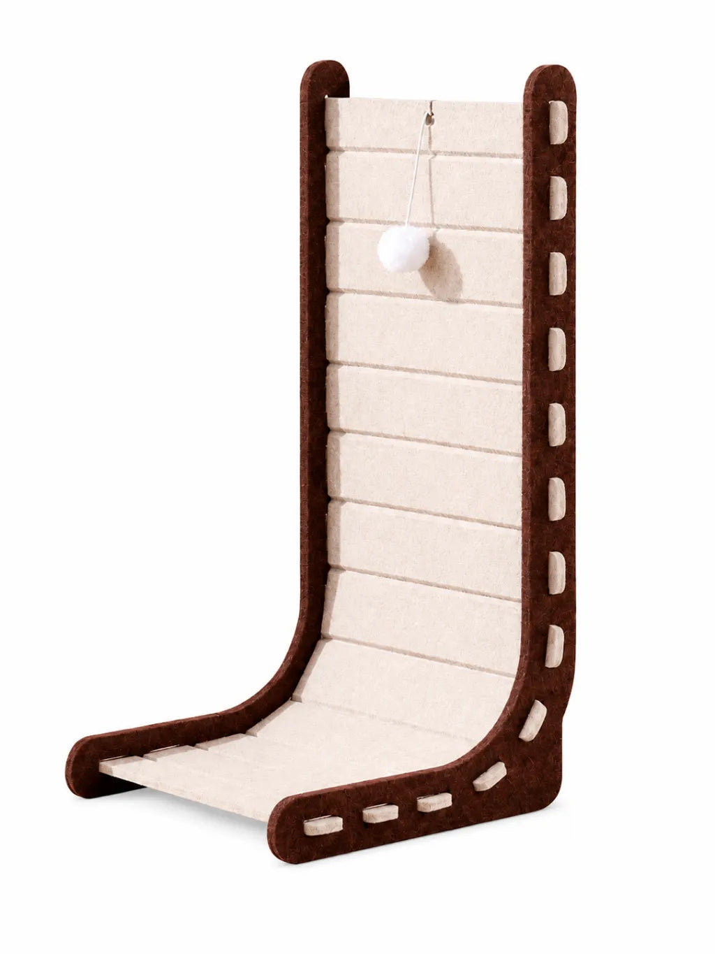 Griffoir mural chat 60 cm en feutre beige et marron Murfelys