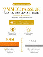 Feutre 9 mm lavable du griffoir mural chat orange et vert Murfelys