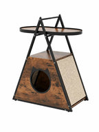 Meuble chat 2 en 1 Servalia avec niche et table d’appoint