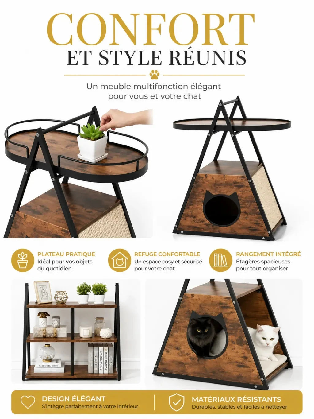 Meuble niche chat Servalia alliant confort et style dans la maison