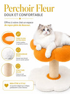 Perchoir fleur Floravia doux et confortable avec rembourrage épais