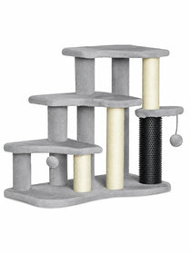 Petit Arbre à Chat Gris 50 cm avec 3 Plateformes | Gradélia