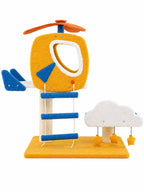 Petit arbre à chat hélicoptère Aérolia 76 cm avec plateforme et griffoir sisal